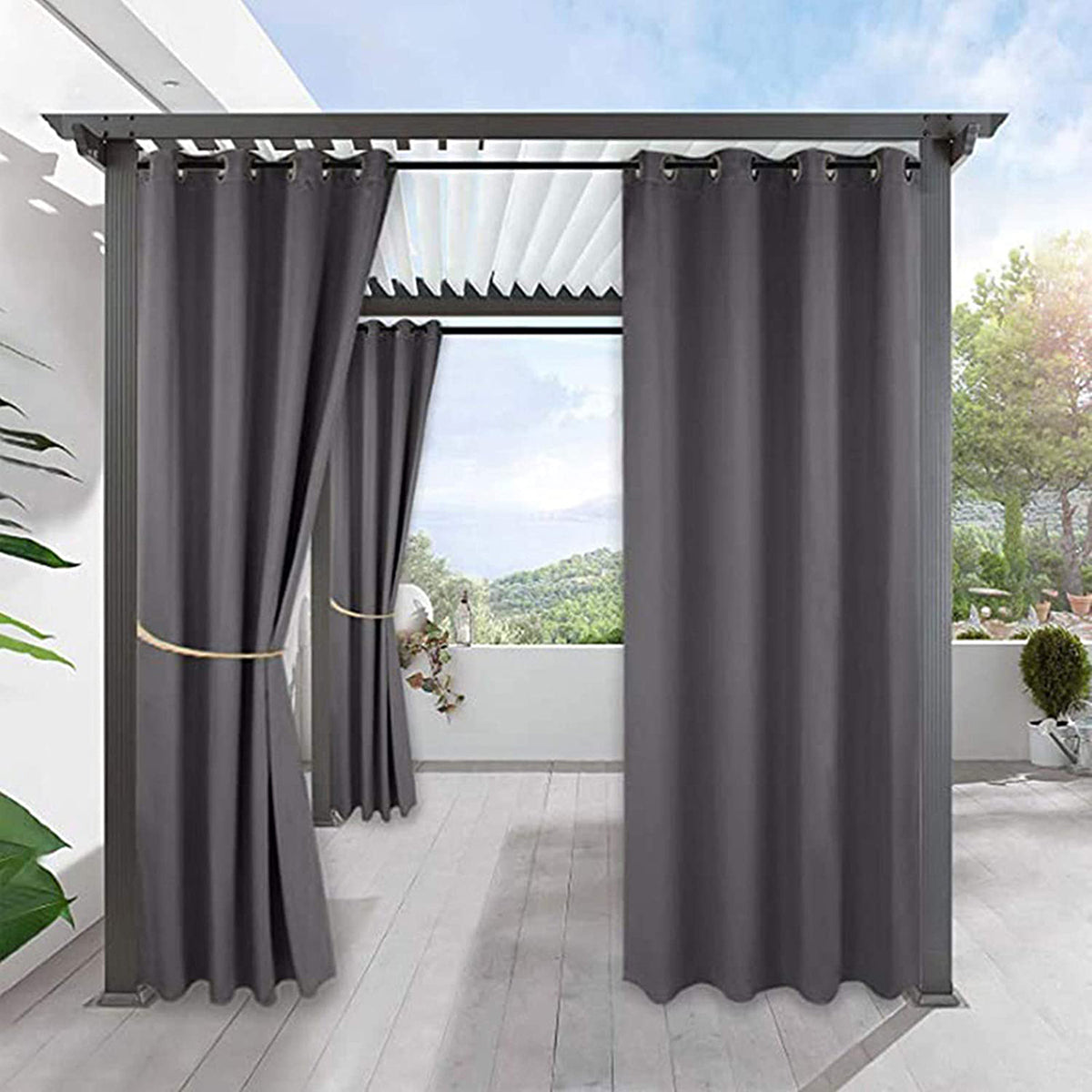 Home Patio Curtain 100% Blackout Outdoor