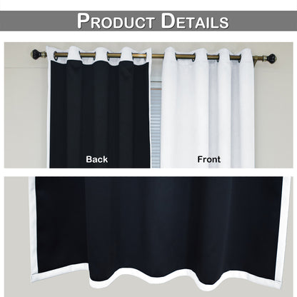 100% Blackout Curtains, 1 Panel, White, 132cm*160cm/132cm*213cm