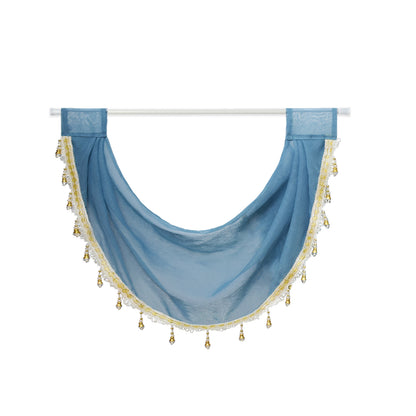 Swag Valance Drops Tier Curtains, 1 Panel, Blue, 76*60cm