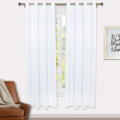 100% Blackout Curtains, 1 Panel, White, 132cm*160cm/132cm*213cm