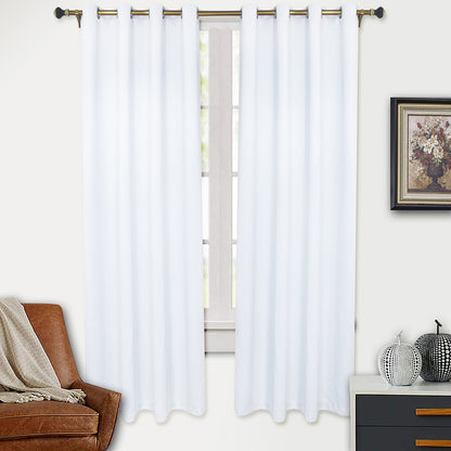 100% Blackout Curtains, 1 Panel, White, 132cm*160cm/132cm*213cm