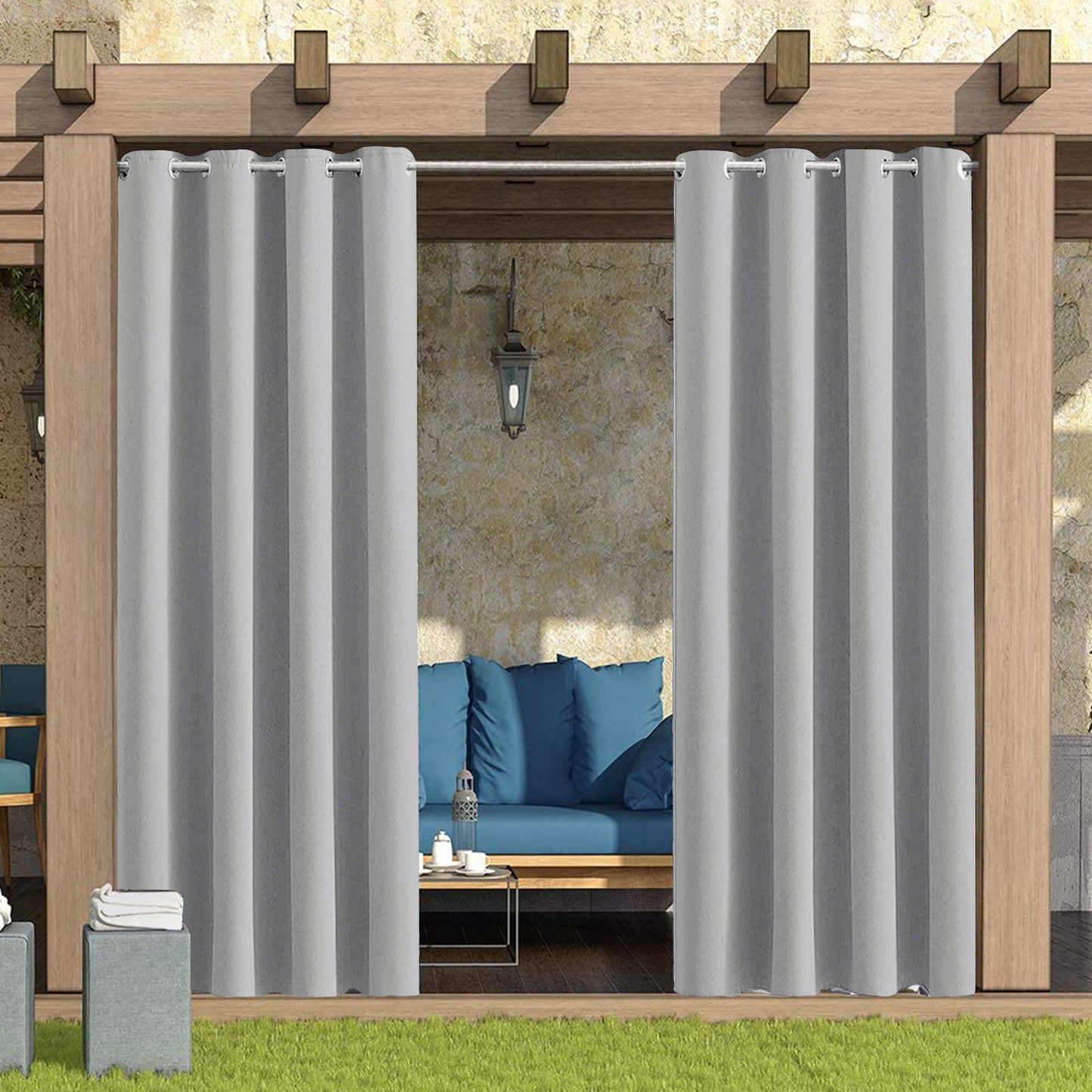 Home Patio Curtain 100% Blackout Outdoor