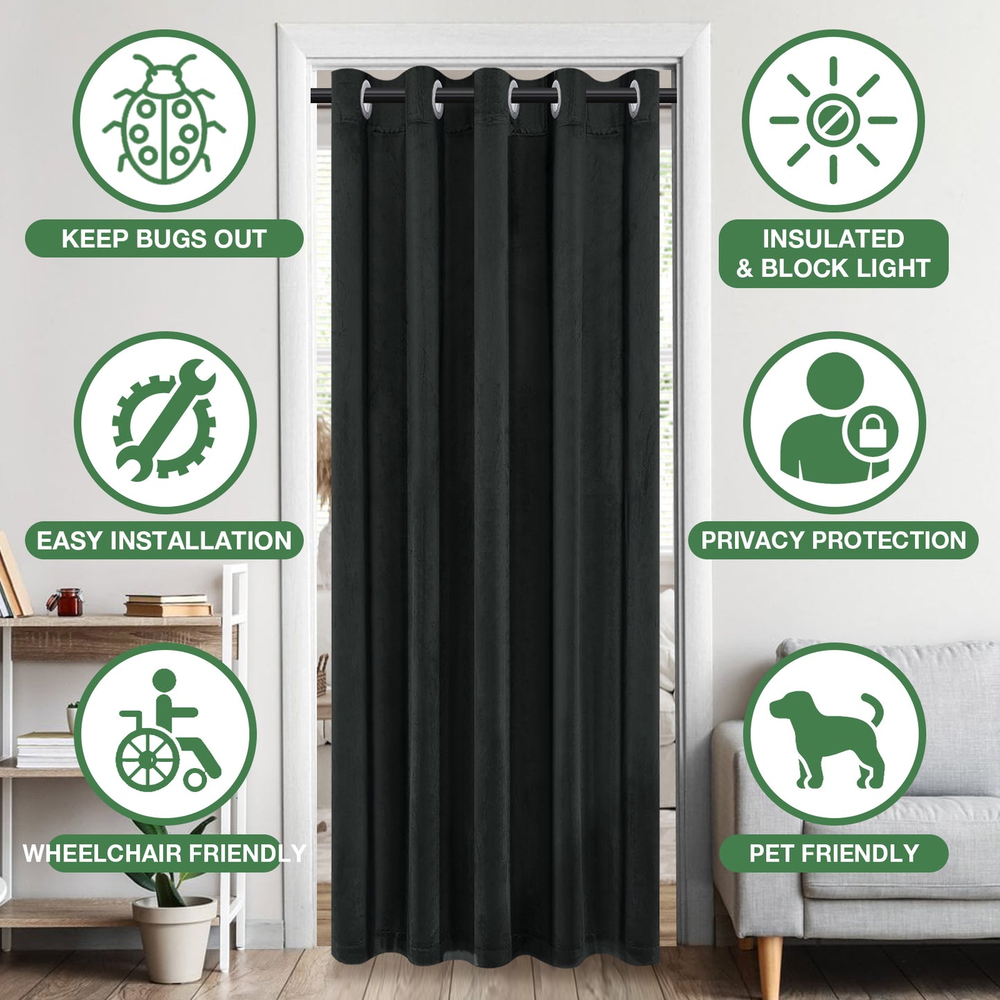 Velvet Door Curtain